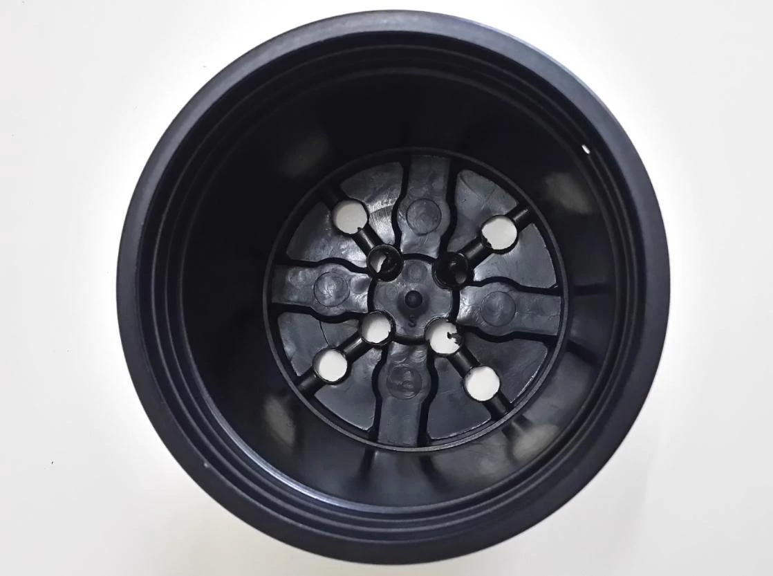 CGASPL Round Pots 10" Flower Pot Black Colour Sunrise Series (26 Cm) 4 CGASPL Round Pots 10" Flower Pot Black Colour Sunrise Series (26 Cm)