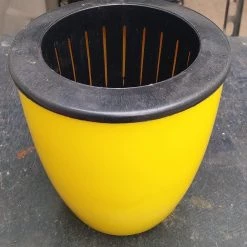 CGASPL Pot-Planters Self Watering Planter 4", Yellow (Pack Of 6)