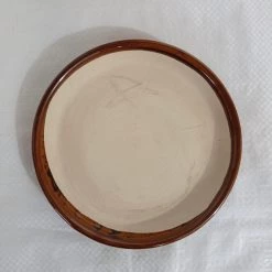 CGASPL Pot-Planters Small Painted Brown-Cream Color Round Ceramic Pot 7 CGASPL Pot-Planters Small Painted Brown-Cream Color Round Ceramic Pot