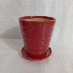 CGASPL Pot-Planters Small Red Round Ceramic Pot