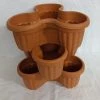 CGASPL Stacking Pots Terracotta,Vertical Flower Tower Pots Pot-Planters