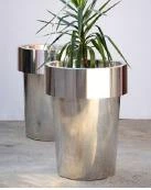 CGASPL Pot-Planters Stainles Steel SS Conical Designer Planter