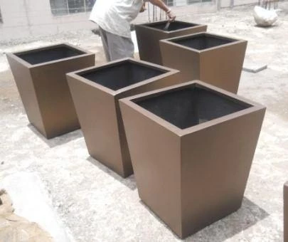 CGASPL Daisy Square Fiber Planter 3 CGASPL Daisy Square Fiber Planter