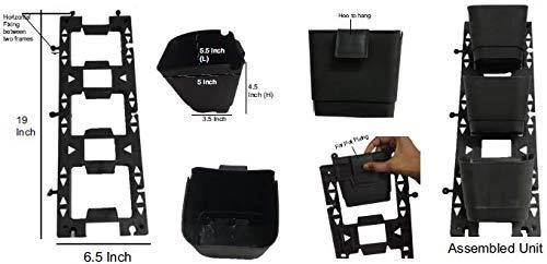 CGASPL Pot-Planters Vertical Wall Garden Model Vertigrow, Black (1 Frame + 3 Pots) 5 CGASPL Pot-Planters Vertical Wall Garden Model Vertigrow, Black (1 Frame + 3 Pots)