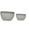 CGASPL Ceramic Pot White Combo Set Square Shape Pot-Planters