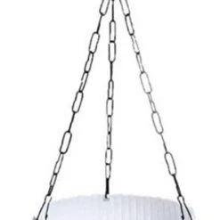 CGASPL Pot-Planters 16 Cm White Rattan Hanging Planter (Small)